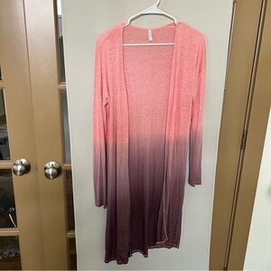 Pink Blush‎ Womens Pink Purple Ombré Cardigan